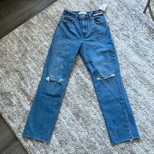 Abercrombie curve love the 90s straight ultra hide ride jeans